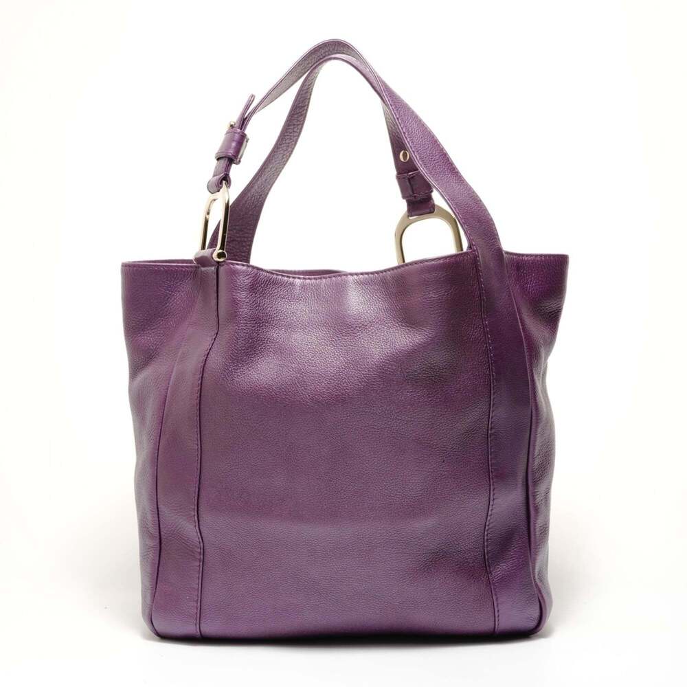 GUCCI Purple Leather Tote Bag - Picture 2 of 13